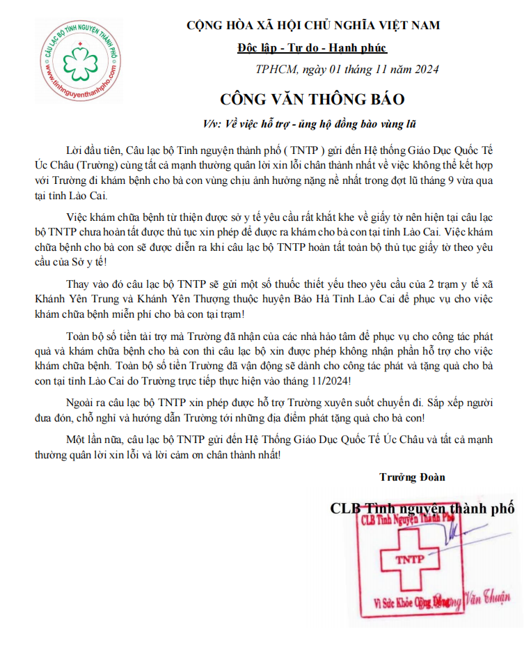 Cong Van Thong Bao Lao Cai