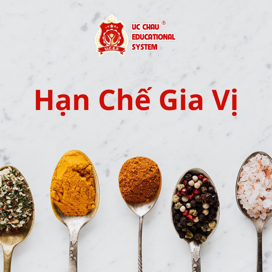 Thực đơn ăn dặm dành cho bé phải hạn chế tối đa gia vị